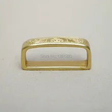 free shipping metal buckle creative carved brass belt ring DIY handmade bag hardware part leather craft grommet hook