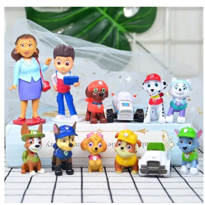 

Hot Sell New Styles 12 Pcs/Set Paw Patrol Dog Kids Toys Patrulla Canina Action Figure Model Children Gifts