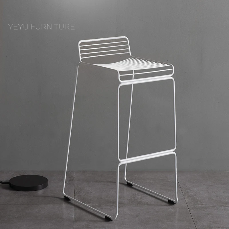 Современные Дизайн металла Сталь Лофт барный стул, барный стул, stackable Открытый металла Лофт счетчик табурет, высокое качество Лофт барный стул 1 шт