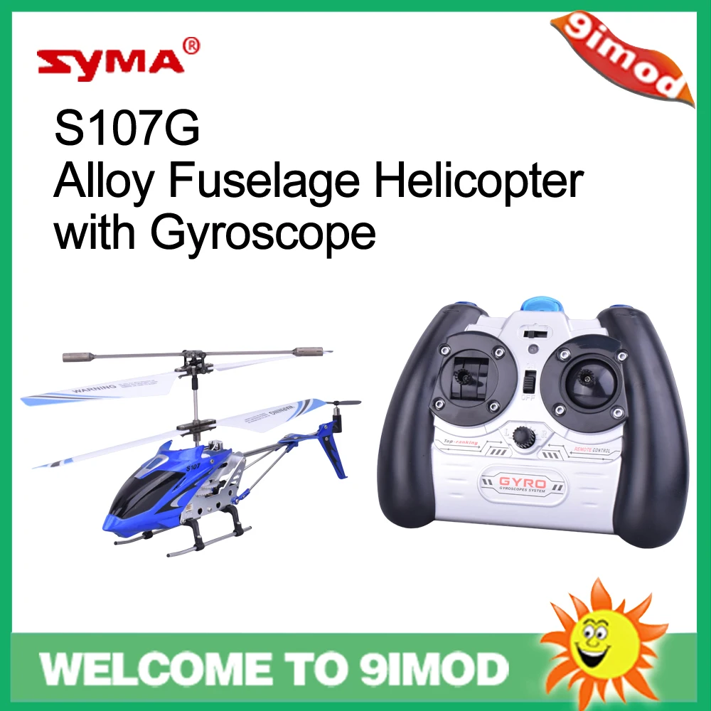 

Syma S107G 3CH RC Helicopter Alloy Fuselage Drone USB Charging helicopter with Gyroscope Lights Blue