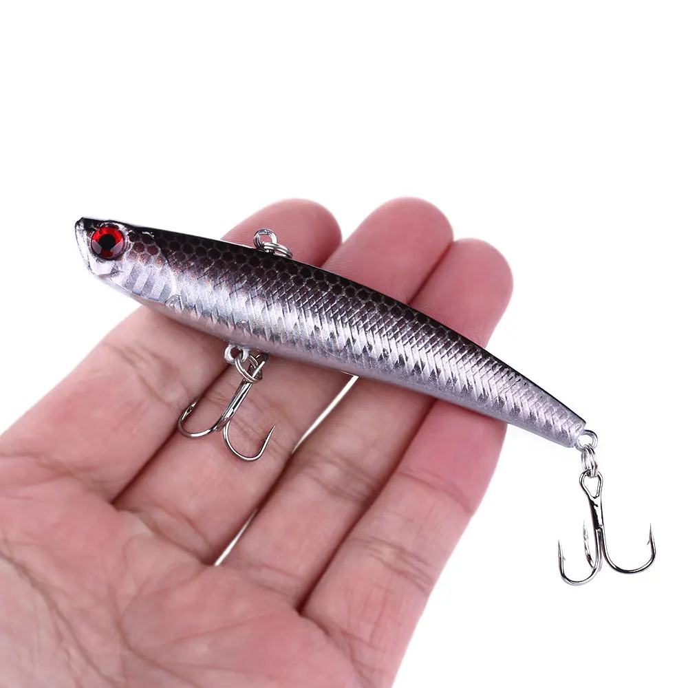  1PCS Hard bait VIB Sinking Sea Plastic Fishing Lure 9.5cm/26g Pesca Hooks Artificial Wobbler swim C