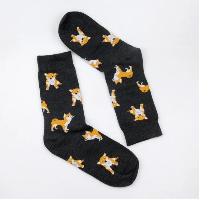 Animal Men Women Unisex Socks Pug Sausage Dog Short Socks Shiba Inu Socks Loafer Beagle Modeager Silky Teckel Crew Buldog socks shiba socks black
