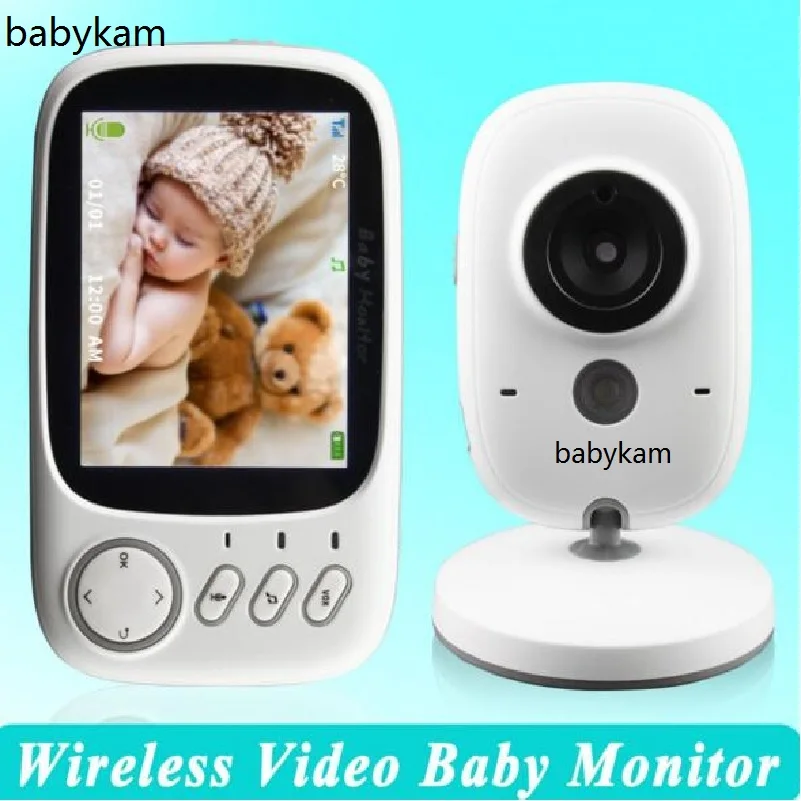 

babykam camaras para bebes 3.2 inch TFT LCD Temperature monitor IR Night vision Intercom 8 Lullabies