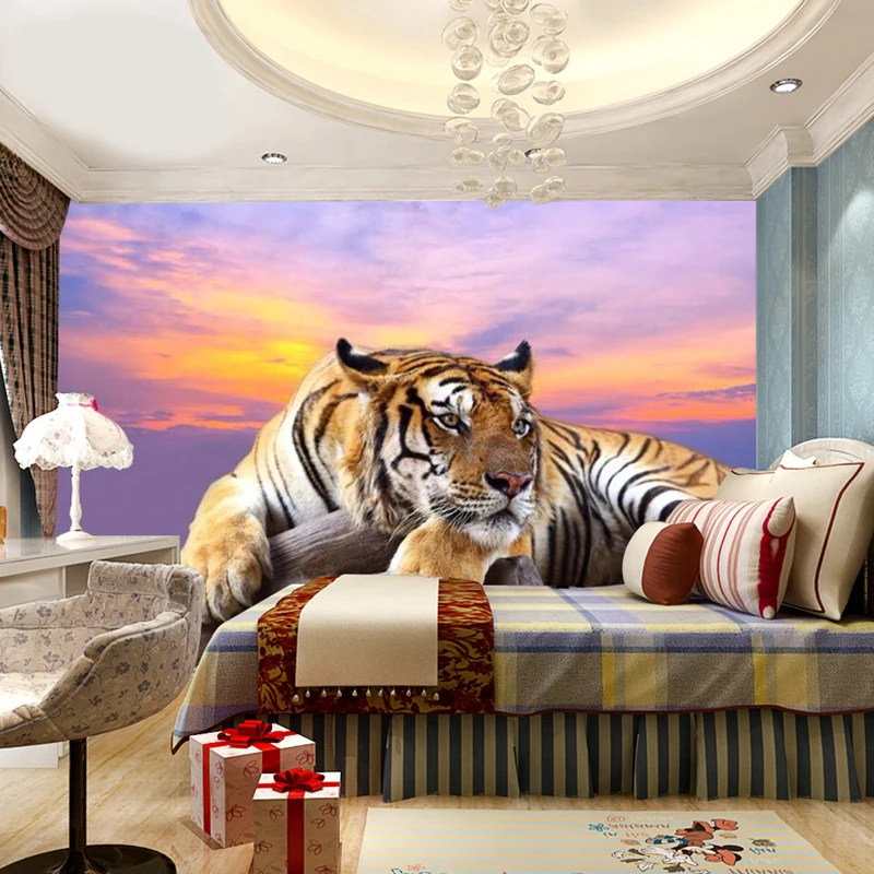 Пользовательские фото 3D фотообои с фигурами тигров стены Бумага для Гостиная диван ТВ фон на стену для домашнего декора анималистический настенный Бумага рулоны Papel де Parede домашний декор