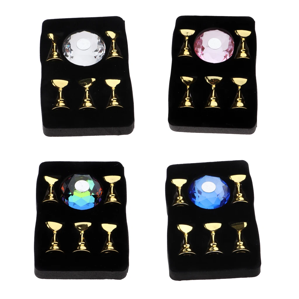 Magnetic False Nail Tips Holder Stand Nails Display Manicure Tool for Nail Art Practice Painting/Drawing and Displaying