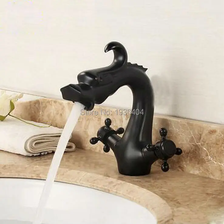 Dragon Faucet Vintage Style Retro Black Finished antique Mixer Taps