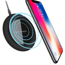 Lewoer Qi Беспроводное зарядное устройство для iPhone Xs Max X 8 10 Вт быстрая Беспроводная зарядная панель для samsung S10 S9 Xiaomi mi 9 mi X 3