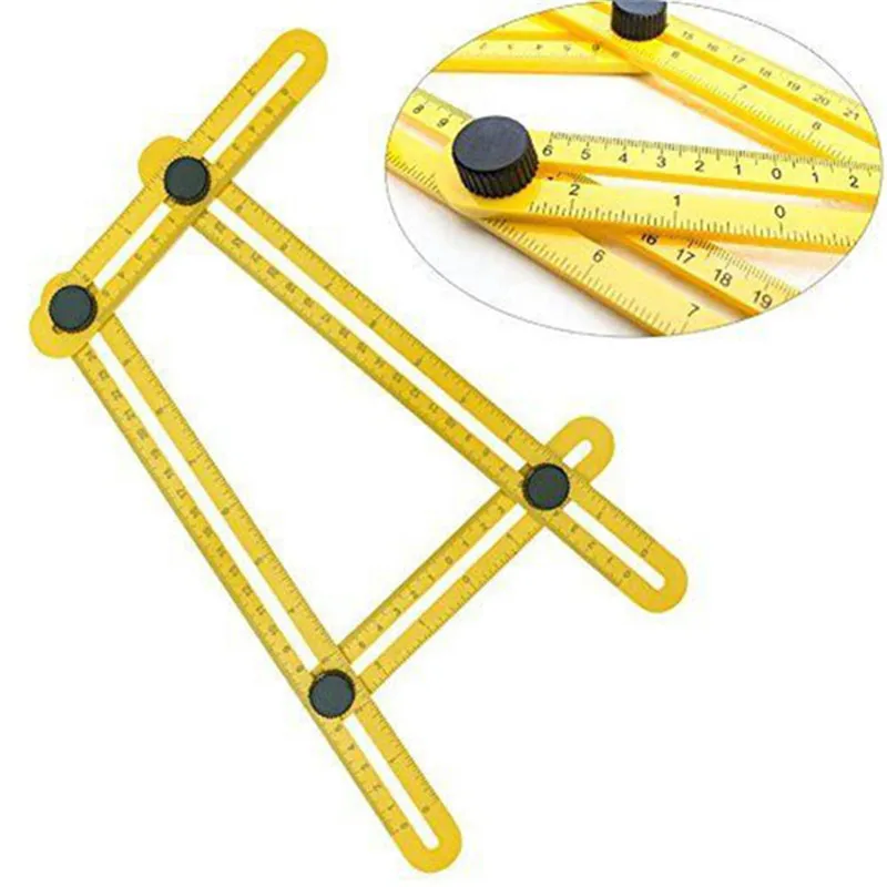 

New Width Measuring Instrument Angle-ruler Template Tool Four-sided Ruler Mechanism Slides Thickness Gauges