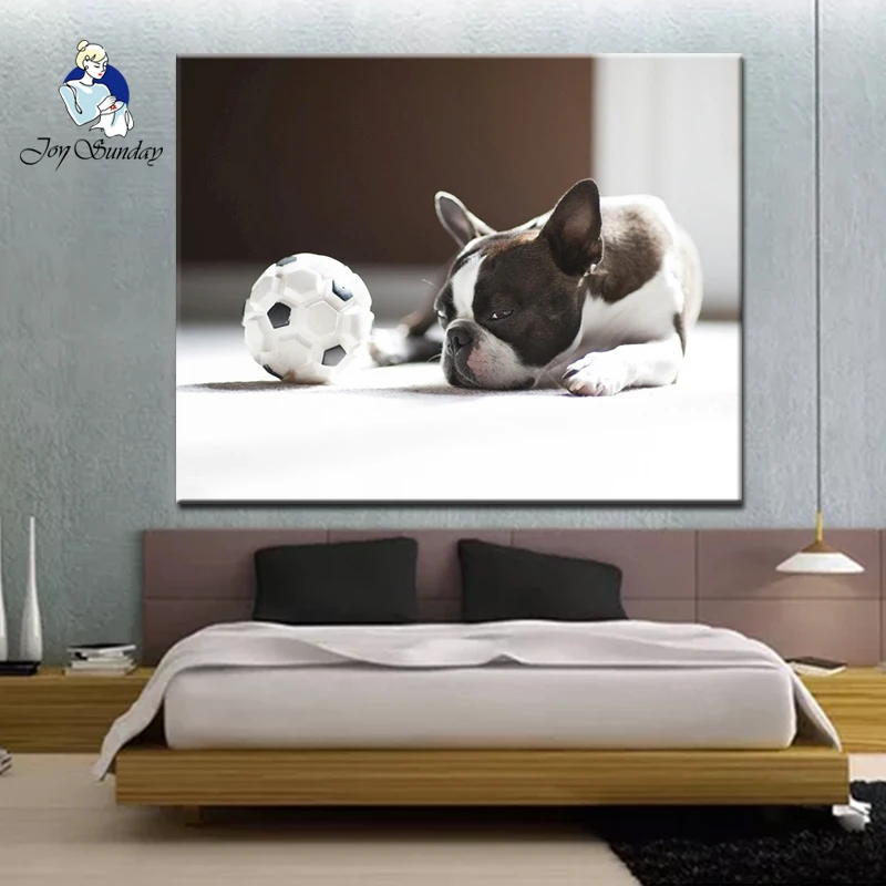 

JOY Sunday, Needlework embroidery DIY painting Cross Stitch Kit dog series 14CT unprinted 11ct printe family cross stitch suit7
