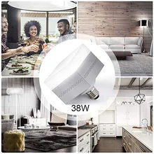 Гаражный светодиодный светильник 28/38 Вт квадратный лампы 6500 K E27 винт в лампочки для подвала дома TN99