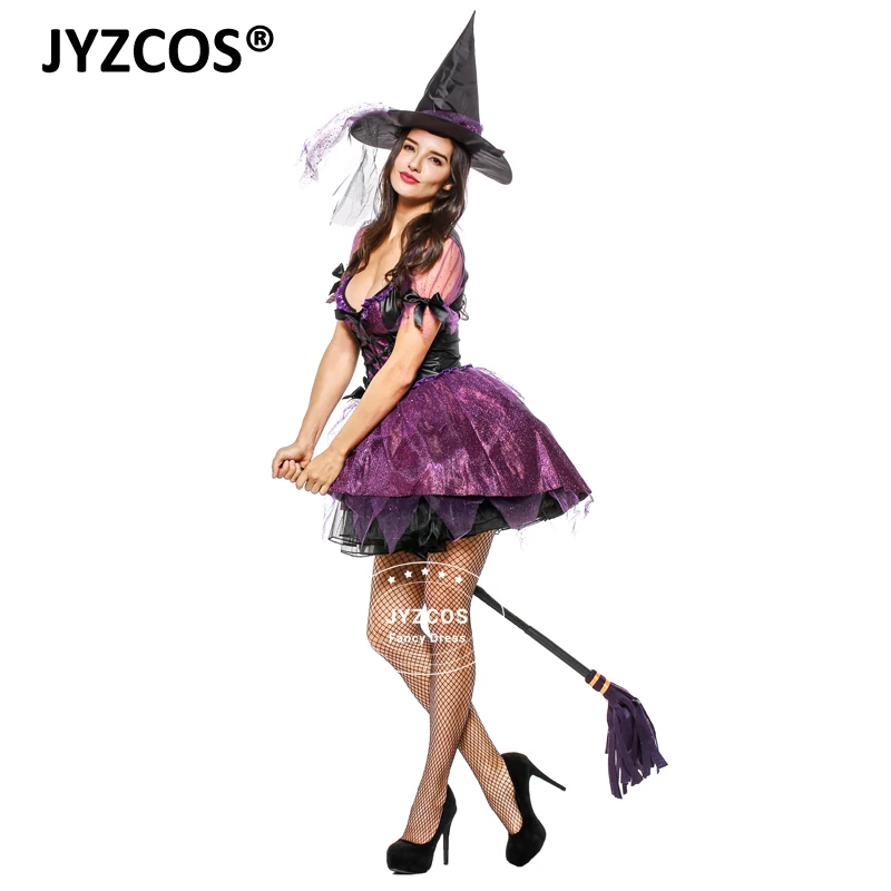 JYZCOS New Lady Purple Witch Costume (4)