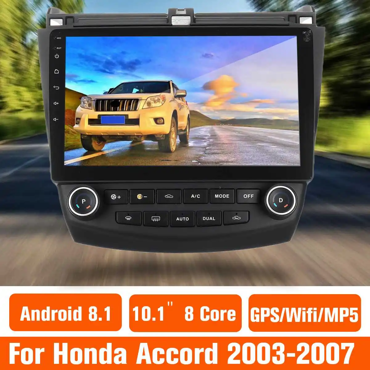 Discount Car Radio Multimedia 10.1" Android 8.0 car dvd audio stereo player Navigation for Honda Accords 7 2003-2007 wifi GPS RDS 5