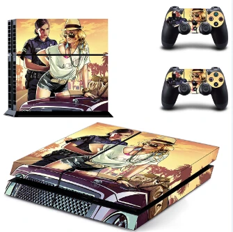Grand Theft Auto V vinly PS4 кожи Стикеры для Sony Игровые приставки 4 и 2 контроллера - Цвет: DPTM0791