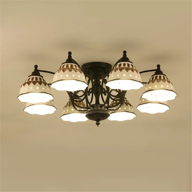 Modern Ceiling Light Ceramic lampshade metal body Lamp Fixture