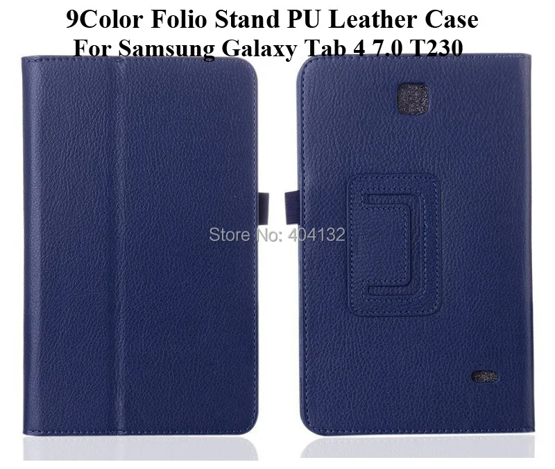 Многоцветный Защитный кожаный чехол личи для samsung Galaxy Tab 4 7,0 T230, кожаный чехол с подставкой для Galaxy Tab4 7 W/Слот для ручки