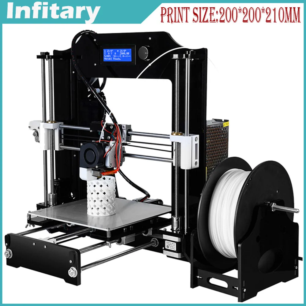  New Updated 3D printer High Precision Reprap Prusa i3 DIY 3d Printer kit & Marlin Firmware Repetier 1 roll Filament 8G SD card 