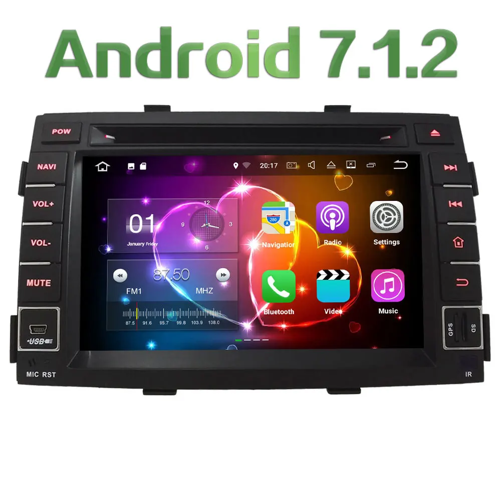 Quad Core Android 7 1 2 2GB RAM 4G WIFI DAB RDS SWC Car DVD Multimedia