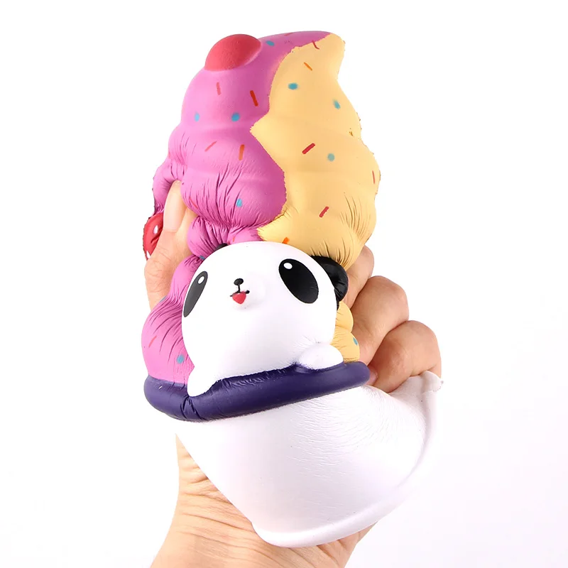 Sorvete de Morango Bonito dos Desenhos Brinquedos de Presente Lote Mole Jumbo 17 cm Panda Kawaii Super Lento Nascente Original Animados Pão Bolo Crianças 5 Pçs - 4 Cheap Brincadeiras e piadas