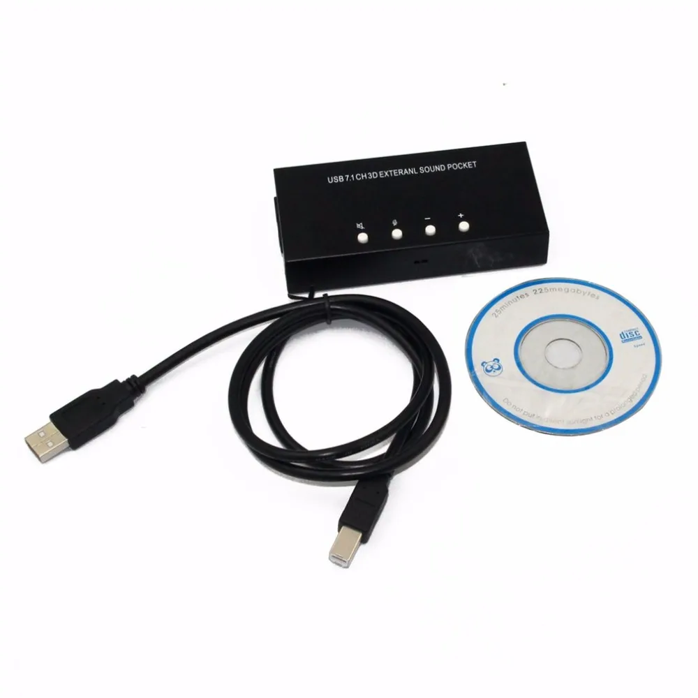 

Professional USB Optical Fiber Sound Card 7.1 Sound Track Audio Playback Recording PC Audio Card HI-FI Audio Adapter Black