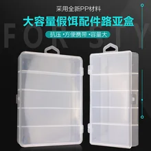 RUKE Рыболовная Снасть коробка приманка коробка одна сторона 5 отсеков, высокая прочность прозрачный видимый пластиковый ящик рыболовный аксессуар