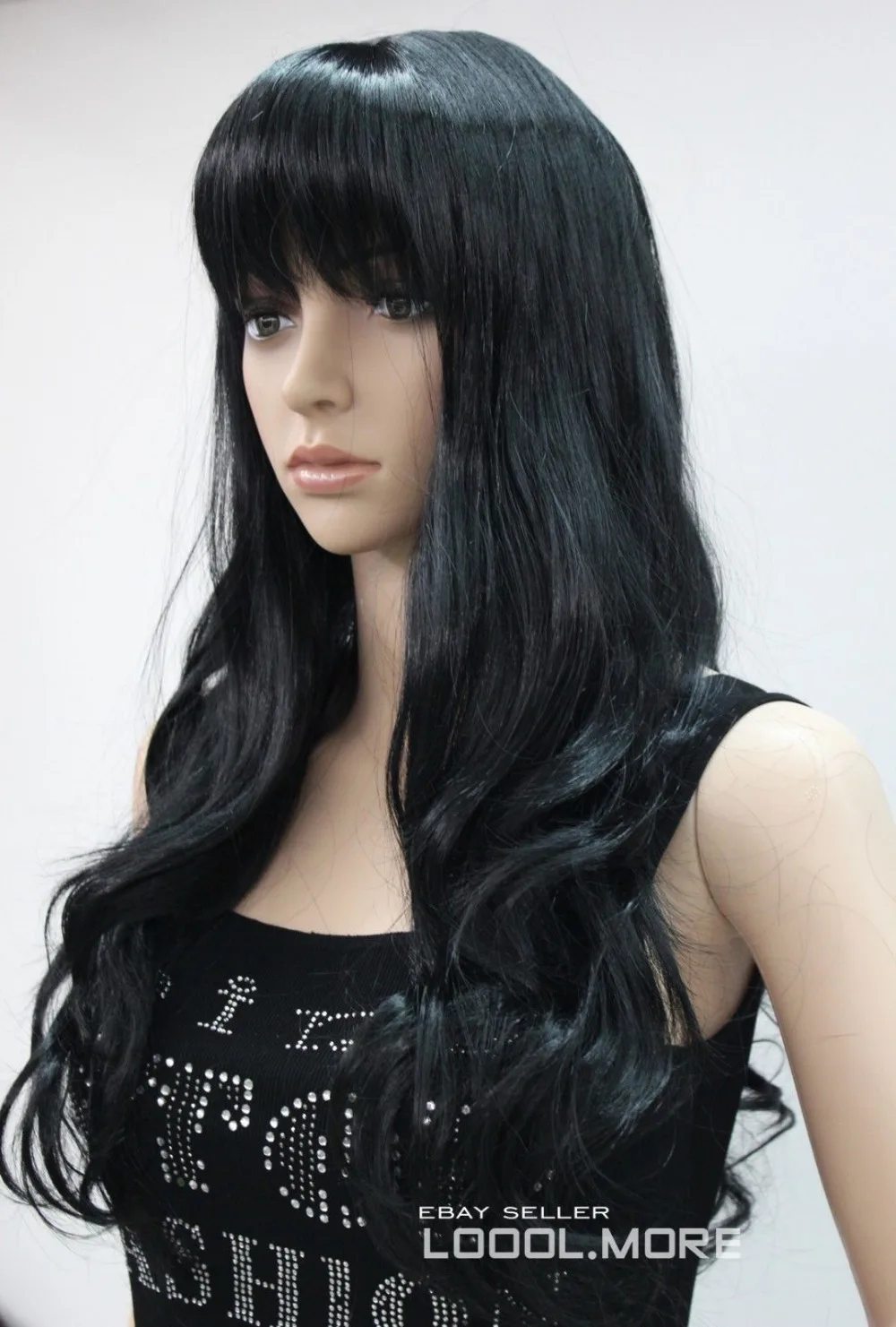 DX&ampFY&gt &gt&gt Fashion Black Long Wavy Women Ladies Daily wig |