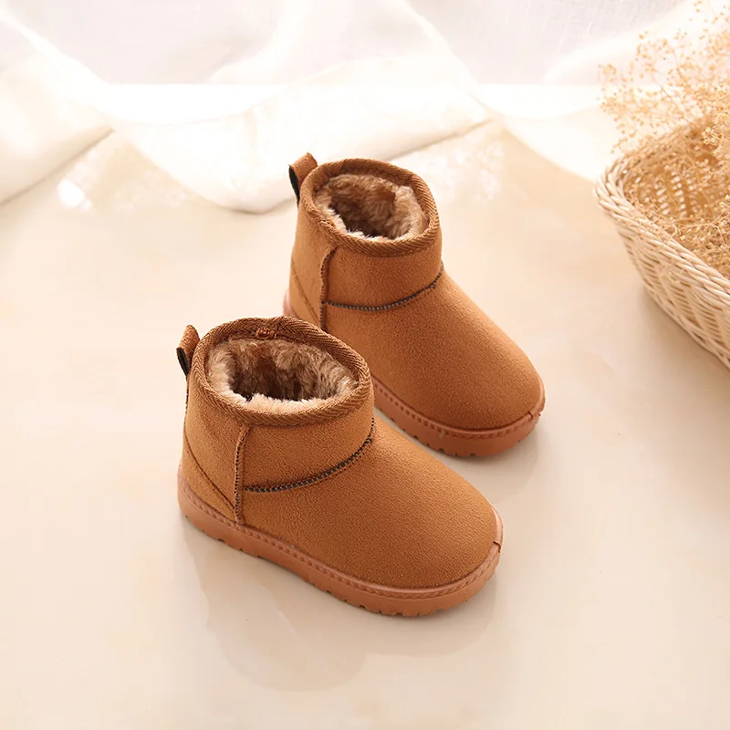 COZULMA/детская обувь для малышей; Детские зимние теплые ботинки; плюшевые зимние ботинки на толстой подошве для мальчиков и девочек; большие размеры 22-38