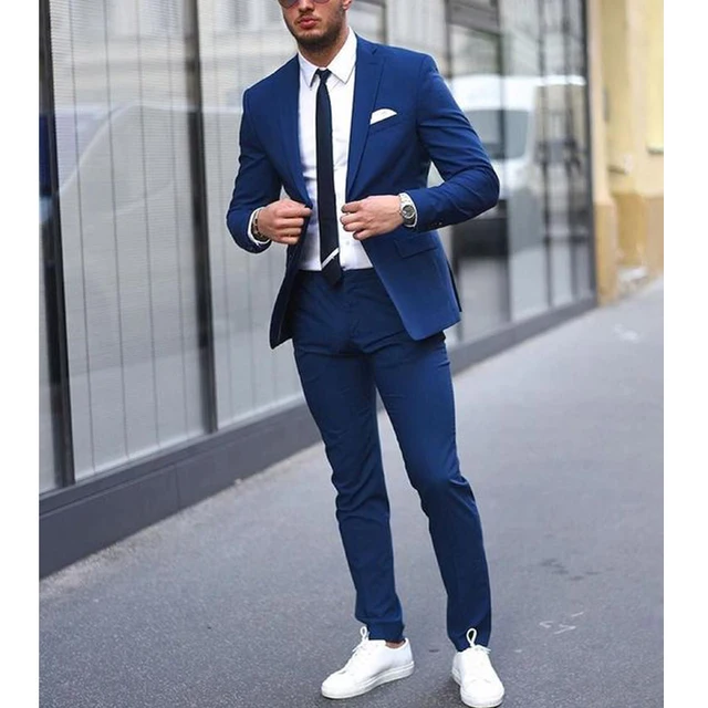 Traje de verano para hombre, esmoquin ajustado de piezas para novio, traje de boda trajes de negocios, 2019 _ - AliExpress Mobile