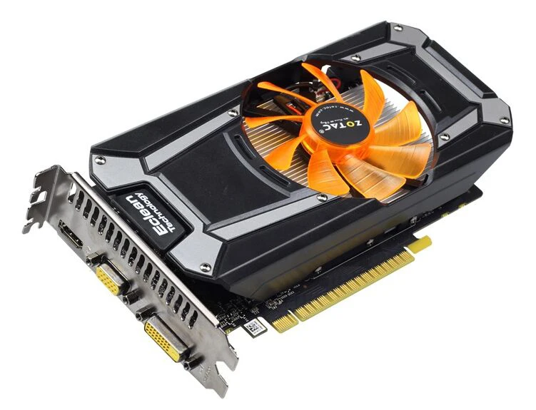 Оригинал ZOTAC видеокарта GeForce GTX 750 Ti 2 ГБ 128Bit GDDR5 Графика карты для nVIDIA GTX750Ti GTX 750Ti 2GD5 VGA, Hdmi, Dvi