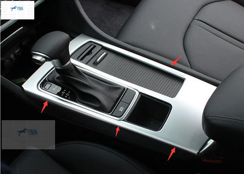 

Yimaautotrims ABS Pearl Chrome Gear Shift Box Panel Frame Cover Trim 1 Pcs For KIA Optima K5 2016 - 2018 Interior