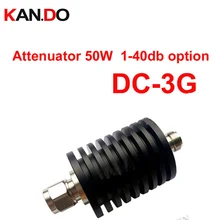 50 Вт Мощность Телеком радиочастотный аттенюатор N DC-3G 1-40 дБ антенный ввод Разъем RF коаксиальный разъем аттенюатор N связь конвертер
