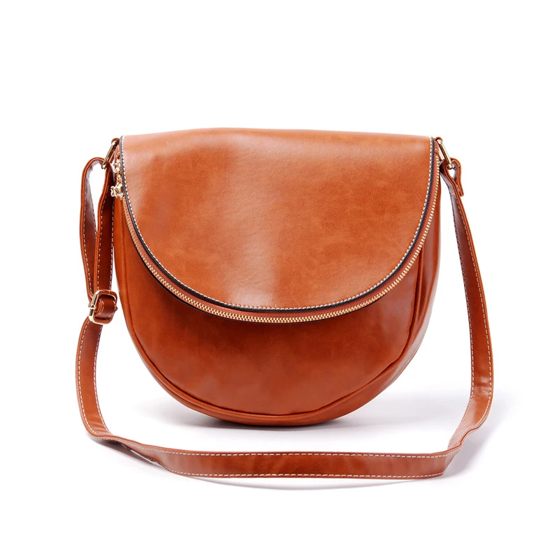 3 Colors Personalize PU Faux Leather Messenger Bag Zipper Closure Tassel Crossbody Purse Bags ...