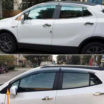

Accessories Exterior Plastic Window Visor Vent Sun Rain Guard 4pcs for Opel Mokka / Vauxhall Mokka / Buick Encore 2013-2017