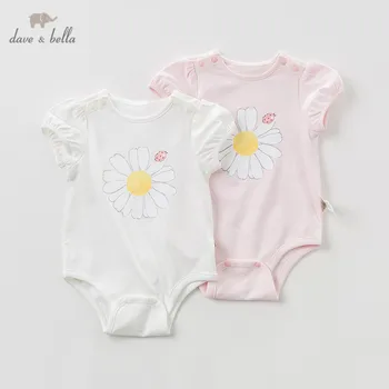 

DBH10796 Dave bella new born baby girls fashion jumpsuits cute floral infant toddler clothes children summer romper 1 piece