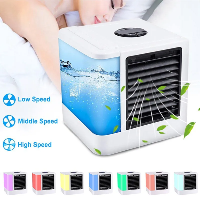 Car USB Portable Air Conditioner Personal Evaporative Air Cooler Purifier Humidifier Desktop Cooling Fan Car Air Conditioner 5V  (8)
