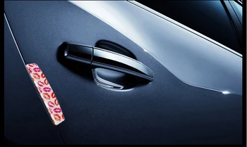 

4 PCS Universal Kiss Mark Sexy Lip 3D Car Door Guards Funny Anti-collision Strips Scratch Protector Car Styling Accessories