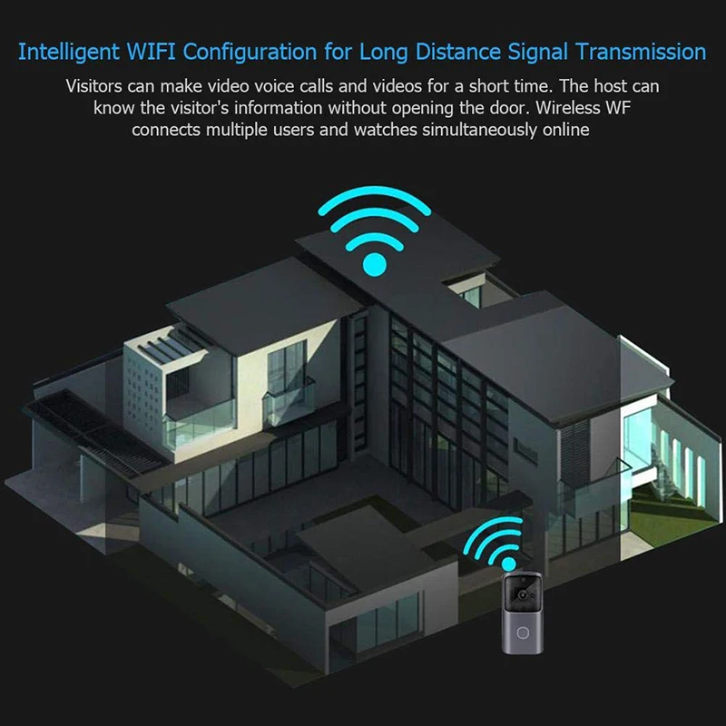 Умный беспроводной видео дверной звонок Wi Fi HD камера безопасности с ИК датчиком