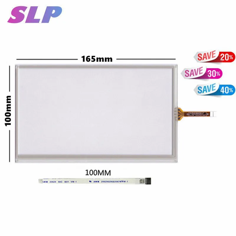 

Skylarpu 7 inch 4 wire Resistive Touch Screen Panel For HSD070IDW1-D00 HSD070IDW1-E11 HSD070IDW1-E13 165*100/165m*100mm Touch