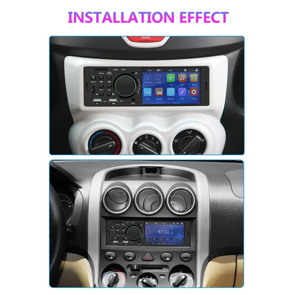 

4.1 Inch TFT 1 Din Car Touch Screen Radio Stereo FM Radio Bluetooth MP5 Player Dual USB Port Rear View Mirror Connection