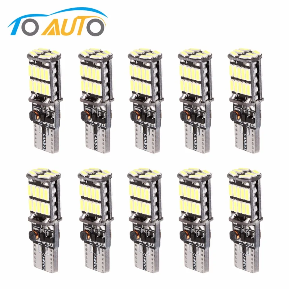 

10x t10 w5w led canbus Белый 26SMD 4014 лампы 194 168 501 Светодиодная лампа авто интерьер автомобиля инструмент: клин 12В 6000K