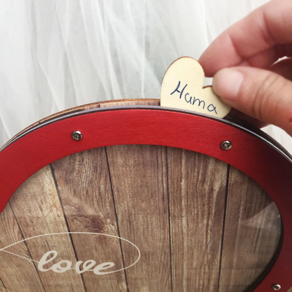 Heart shape Wedding guest book Decoration Rustic Sweet Heart Drop box Wedding drop box 3D Guest book wooden