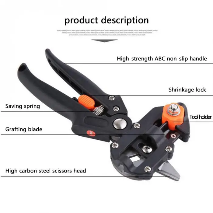 Garden Nursery Fruit Tree Grape Vine Pruner Shears Scissor Grafting Cutting Pruning Tools Set YU-Home