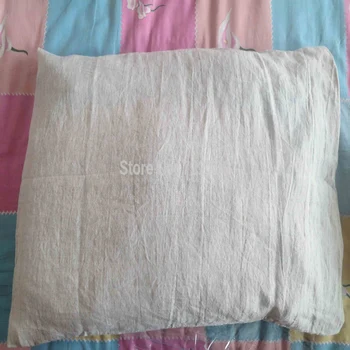 

Real Natural Pure linen Pillowcases Shams Vintage Linen Pillow Case Bed Pillowcase Flax Linen Pillowcases Bed Linen Cover 2pcs