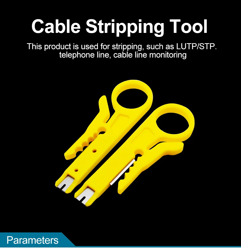 Cable Tools Portable Wire Stripper Knife Crimper Pliers Crimping Tool Cable Stripping Cutter Pocket for Network Telephone Line (1)