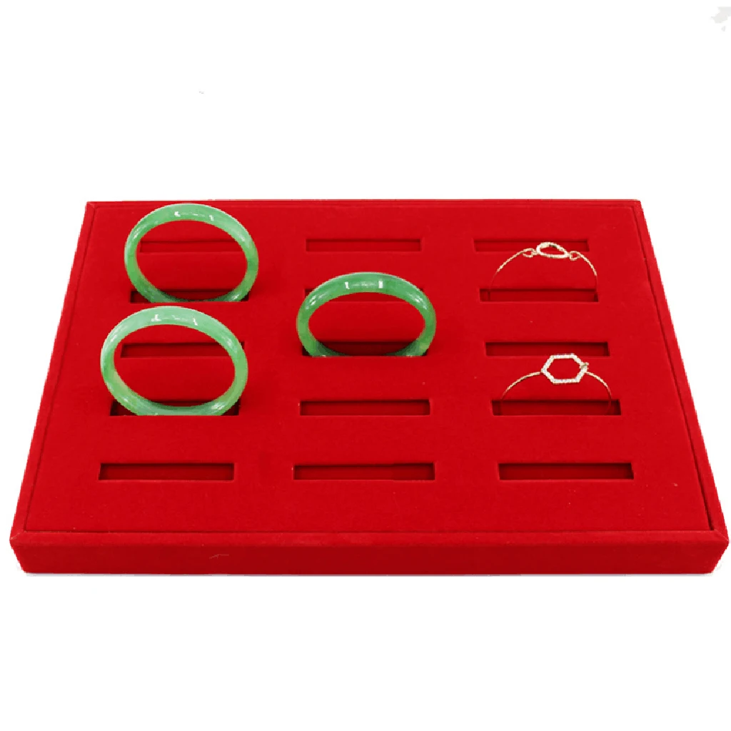 MagiDeal 15 Slots Insert Bracelet Organizer Tray Stores Jewelry Shop Cuff Bangle Large 35X24x2cm