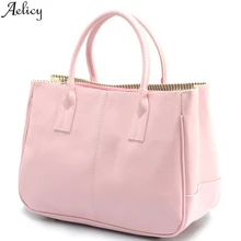 Aelicy Дамская Летняя Большая вместительная сумка из искусственной кожи Модная Повседневная сумка высокого качества простые однотонные кошельки Лидер продаж