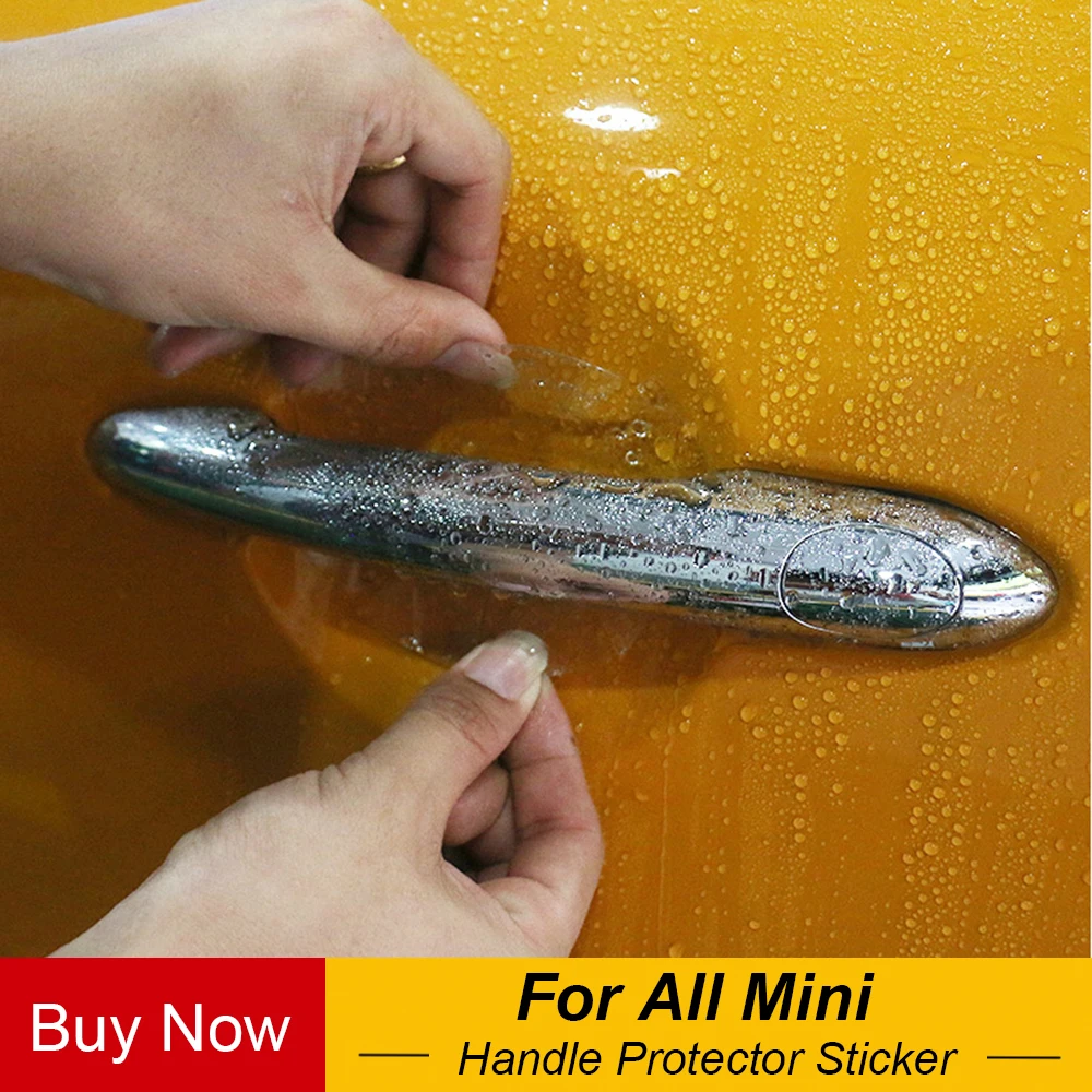 

4Pcs Car Door Handle Wrist Scratch Protector Film Sticker For Mini Cooper One JCW S Clubman Countryman F54 F55 F56 F60 Accessory