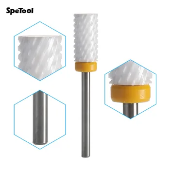

SpeTool Nail Bit Ceramic Burr 2.35mm Shank Toenail Drill Bits Universal Rotary Burs For Electric Drill Machine Dental Polishing