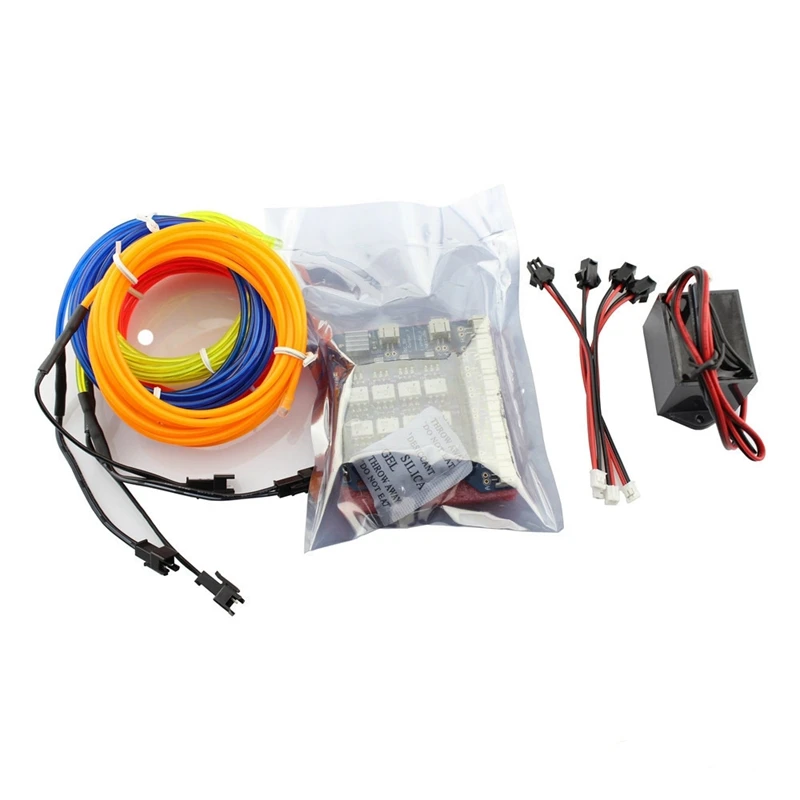Elecrow 8-Channel EL Shield Kit for Arduino 5V Inverter EL Wires 2M Adaptor Electronic Luminescence Colorful LED DIY Project