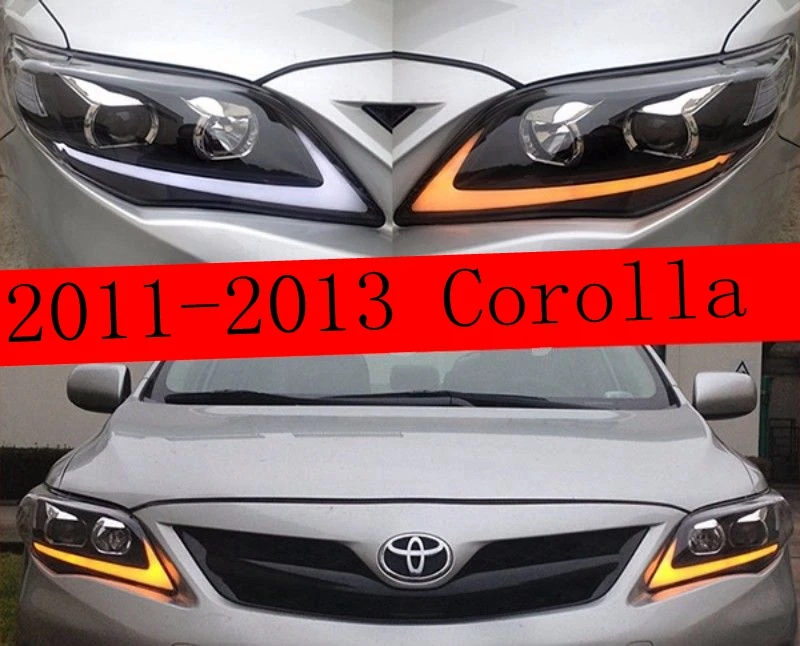 Для Toyota Corolla 2011 2012 2013 фары в сборе Elantra передние фары светодиодный фары модифицированные на заказ