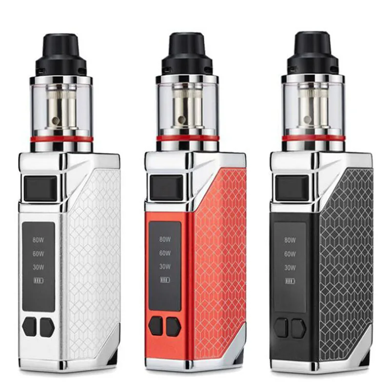 Electronic Cigarette Adjustable 30-80W Wattage Led Light Display Vape Mod Box Kit 2200mah Huge Vapor Cheap High Quality Electronic Cigarette Adjustable 30-80W Wattage Led Light Display Vape Mod Box Kit 2200mah Huge Vapor Cheap High Quality